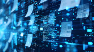 Artificial Intelligence in Document Analysis the role of artificial intelligence in document analysis with an image portraying machine learning algorithms extracting data from unstructured documents - uriot.de